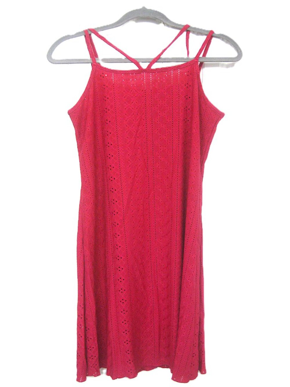 Spaghetti Straps Dress  Dark Raspberry  Large - Picture 2 of 6
